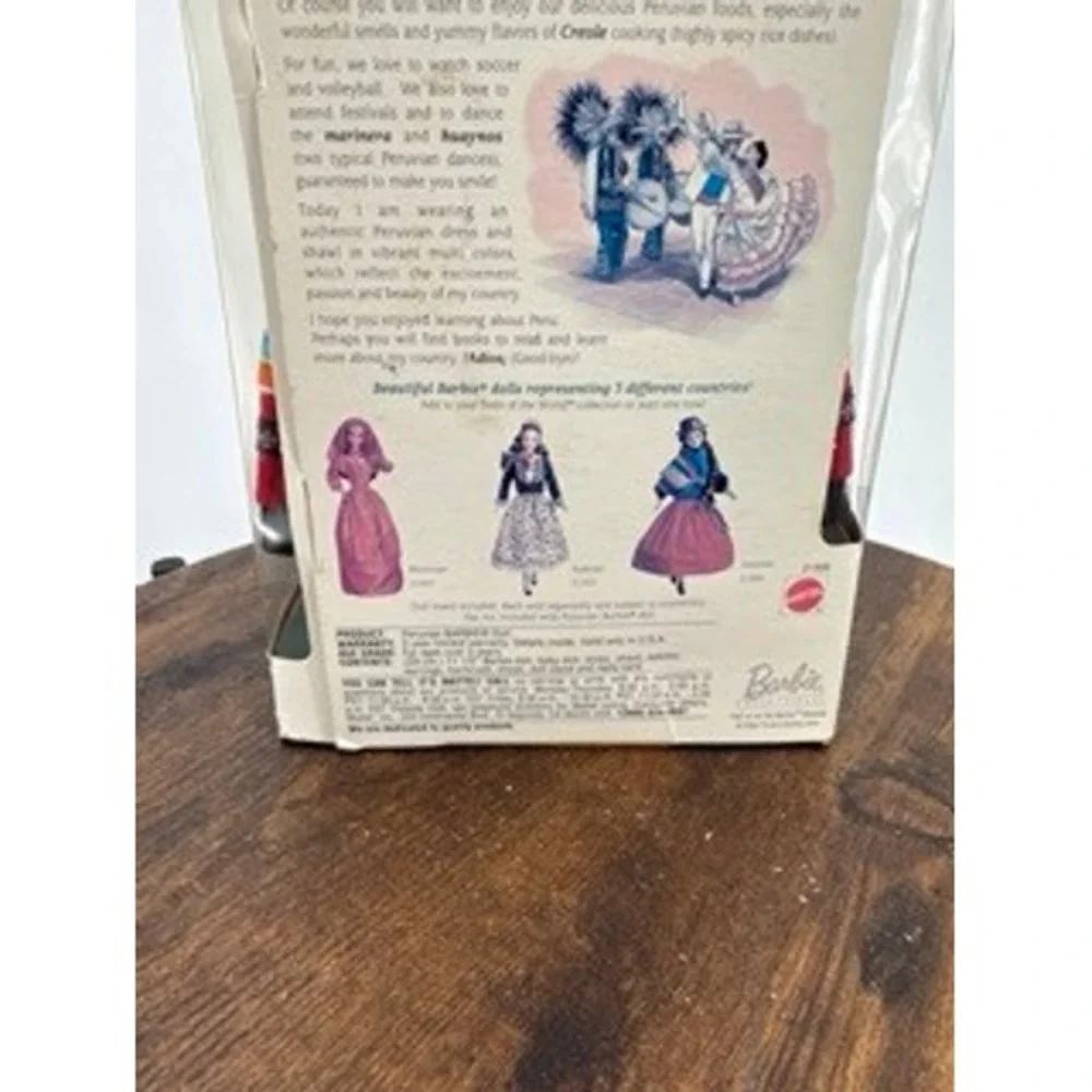 Vintage NEW Mattel 1998 Peruvian Barbie Dolls World Collector Edition Folk